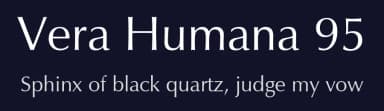 Vera Humana 95 by BX Fonts — Sans Serif Font — thumbnail 2