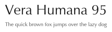 Vera Humana 95 by BX Fonts — Sans Serif Font — thumbnail 1