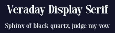 Veraday Display Serif by Ferdiansyah — Serif Font — thumbnail 2