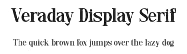 Veraday Display Serif by Ferdiansyah — Serif Font — thumbnail 1