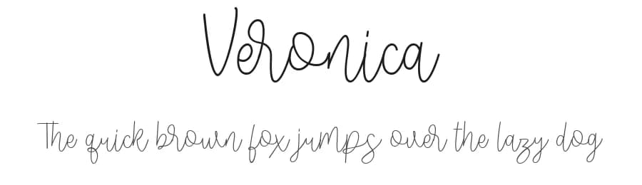 Veronica by Rometheme Std — Script Handwritten Font