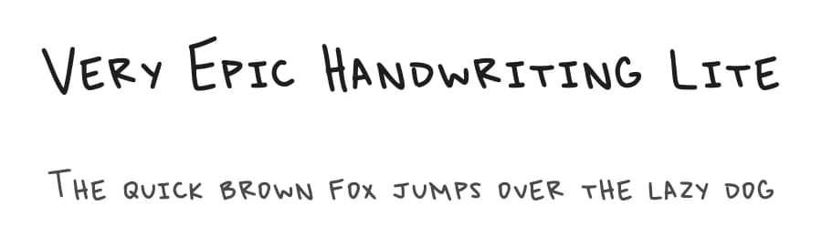 Very Epic Handwriting Lite by arisSome1 — Script Handwritten Font