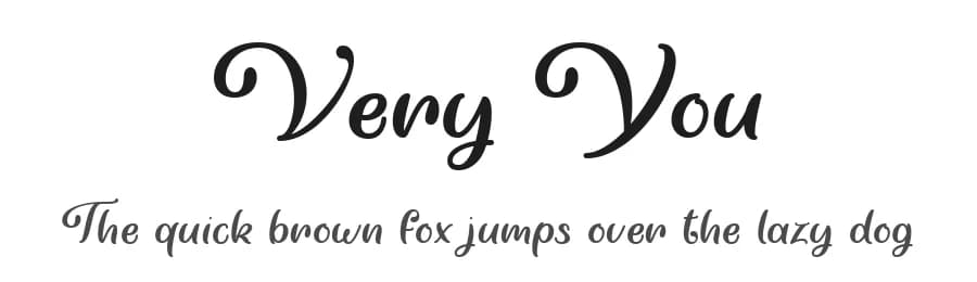 Very You by Misti's Fonts — Script Handwritten Font