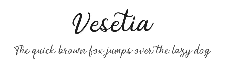 Vesetia by 7NTypes — Script Handwritten Font