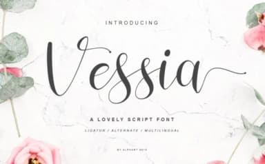 Vessia Script Font by alphArt — Script Handwritten Font — thumbnail 1