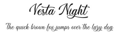 Vesta Night by Typhoon Type - Suthi Srisopha — Script Handwritten Font — thumbnail 1