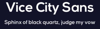 Vice City Sans by GigaType — Sans Serif Font — thumbnail 2
