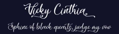 Vicky Cinthia by Typhoon Type - Suthi Srisopha — Script Handwritten Font — thumbnail 2