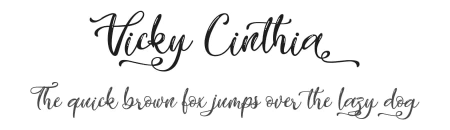 Vicky Cinthia by Typhoon Type - Suthi Srisopha — Script Handwritten Font