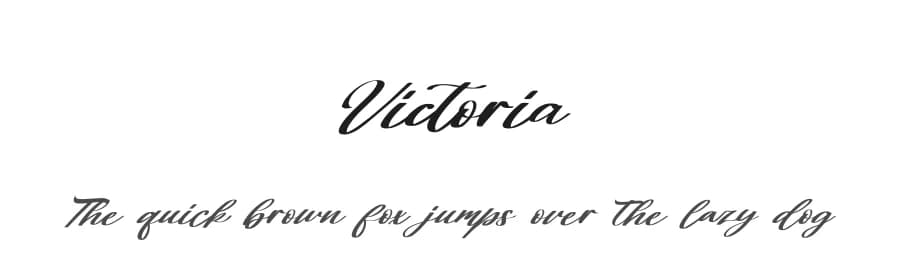 Victoria by Kong Font — Script Handwritten Font