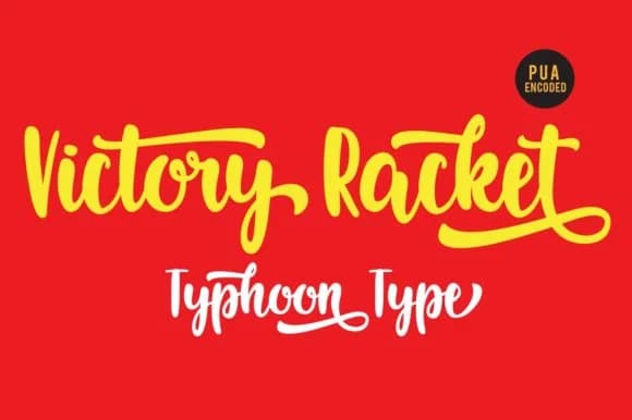 Victory Racket Font by Typhoon Type™ — Script Handwritten Font