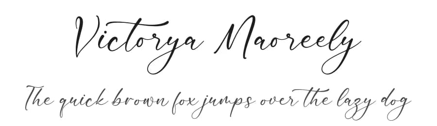Victorya Maoreely by Integritype Studio — Script Handwritten Font