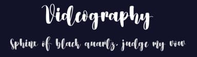 Videography by Scratchones — Script Handwritten Font — thumbnail 2