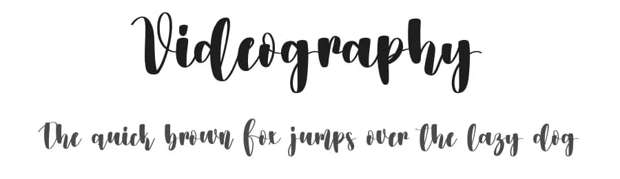 Videography by Scratchones — Script Handwritten Font