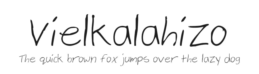 Vielkalahizo by Vielka Puente — Script Handwritten Font