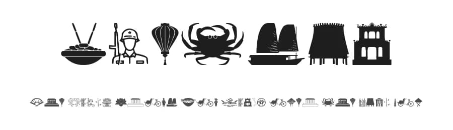 Vietnam by Woodcutter — Dingbats Font