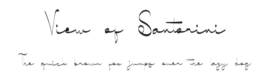 View of Santorini by Erik Studio — Script Handwritten Font