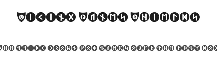 Viking Runes Shields by Woodcutter — Dingbats Font