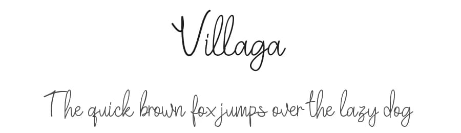 Villaga by Aditya Rezki Apriyadi — Script Handwritten Font