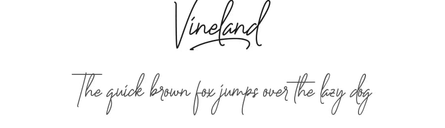 Vineland by Calligraphy Fonts — Script Handwritten Font