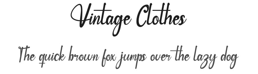 Vintage Clothes by Kateeng Ciu — Script Handwritten Font