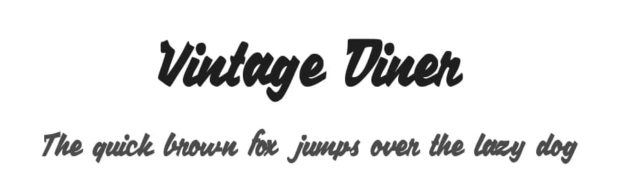 Vintage Diner by Woodcutter — Script Handwritten Font