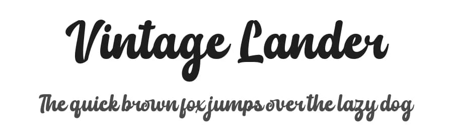 Vintage Lander by Din Studio — Script Handwritten Font