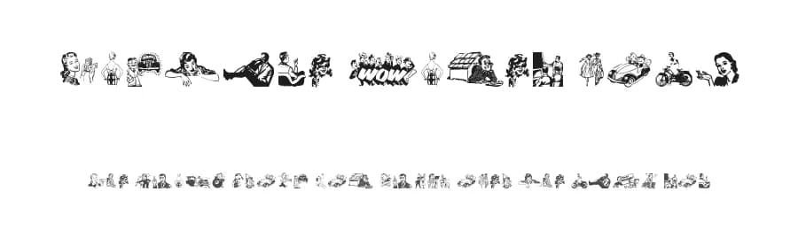 Vintage Mixed vol2 by Woodcutter — Dingbats Font