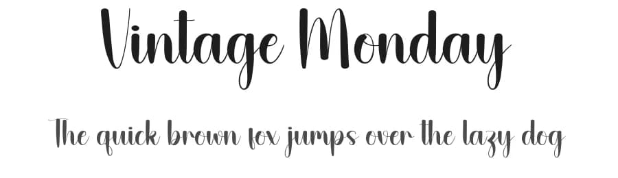Vintage Monday by Andi Moz — Script Handwritten Font