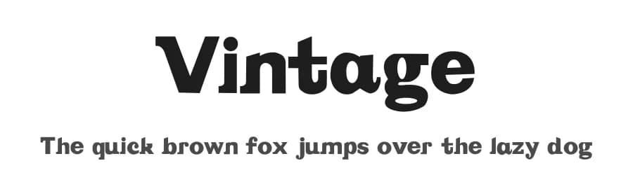 Vintage by Flavia Bocco — Sans Serif Font