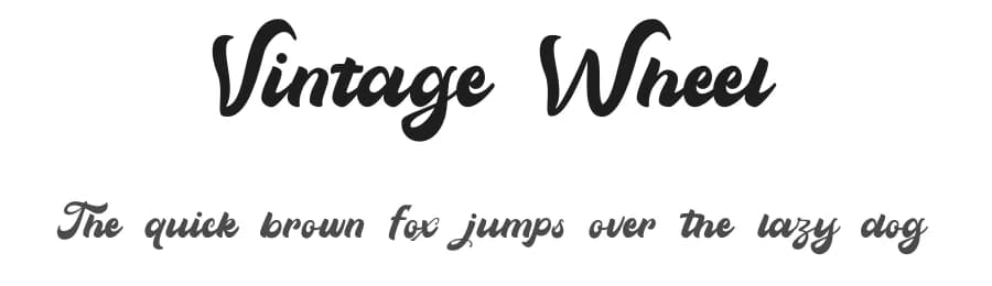 Vintage Wheel by Typefactoryco — Script Handwritten Font