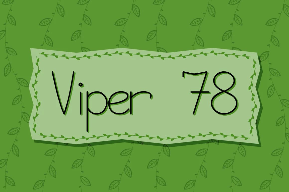 Viper 78 Font by viper78 — Script Handwritten Font