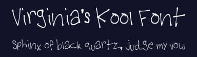 Virginia's Kool Font by Virginia McDonald — Script Handwritten Font — thumbnail 2