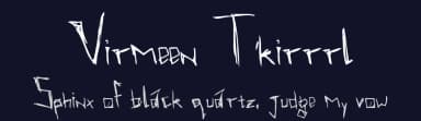 Virmeen T'kirrrl by bleedsopretty — Script Handwritten Font — thumbnail 2