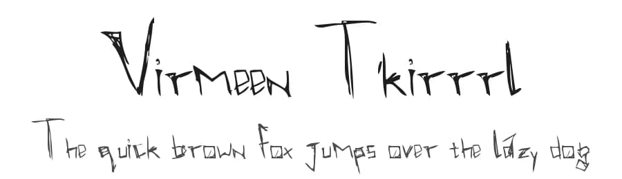Virmeen T'kirrrl by bleedsopretty — Script Handwritten Font