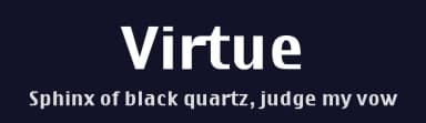 Virtue by Martin P. Pfeiffer — Sans Serif Font — thumbnail 2