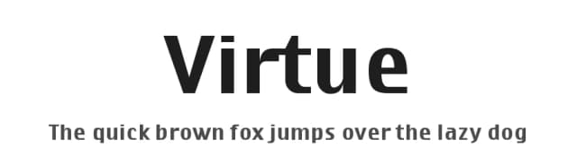 Virtue by Martin P. Pfeiffer — Sans Serif Font