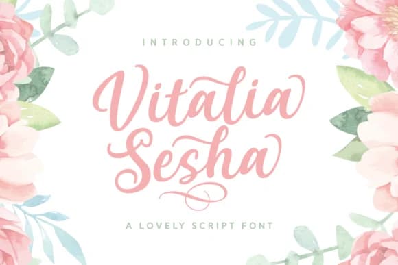 Vitalia Sesha Font by Adyfo (7NTypes) — Script Handwritten Font