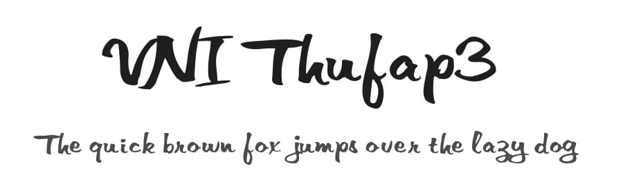 VNI Thufap3 by HungLan Design — Script Handwritten Font