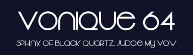 Vonique 64 by Sharkshock — Sans Serif Font — thumbnail 2