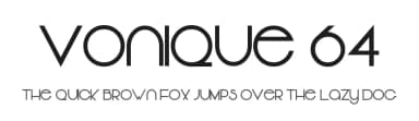 Vonique 64 by Sharkshock — Sans Serif Font — thumbnail 1