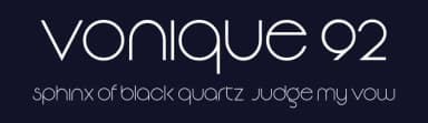 Vonique 92 by Sharkshock — Sans Serif Font — thumbnail 2