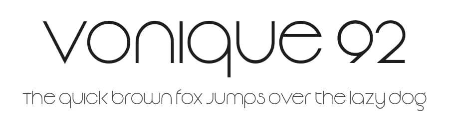 Vonique 92 by Sharkshock — Sans Serif Font
