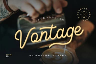 Vontage Font by Micromove — Script Handwritten Font — thumbnail 1