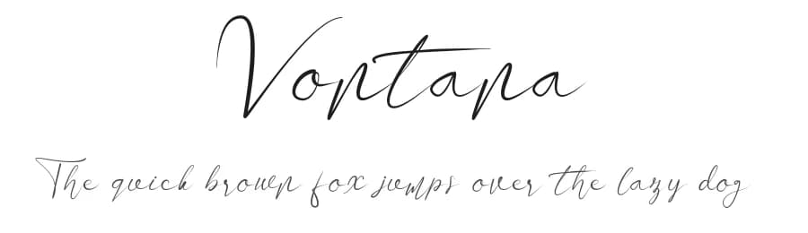 Vontana by Fahmi Huzaini — Script Handwritten Font