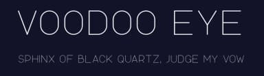 Voodoo Eye by Darren O'Hehir — Sans Serif Font — thumbnail 2
