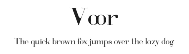 Voor by Renato Forster — Serif Font