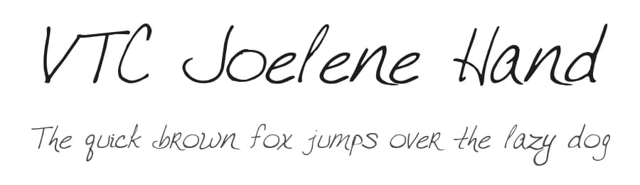 VTC Joelene Hand by Vigilante Typeface Corporation — Script Handwritten Font — preview 1