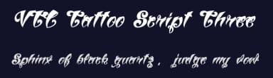 VTC Tattoo Script Three by Vigilante Typeface Corporation — Script Handwritten Font — thumbnail 2