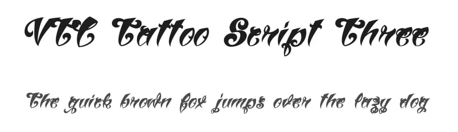 VTC Tattoo Script Three by Vigilante Typeface Corporation — Script Handwritten Font